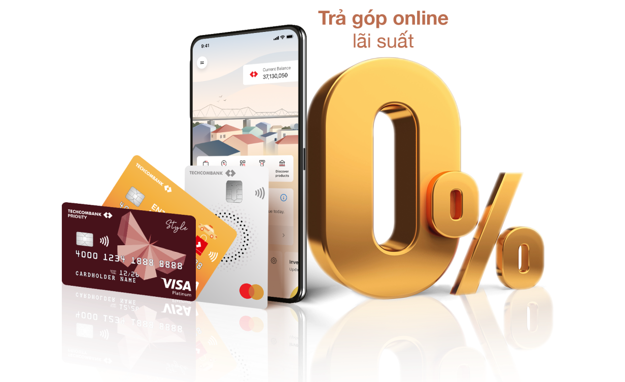 Trả góp online 0% qua thẻ tín dụng Techcombank | Techcombank